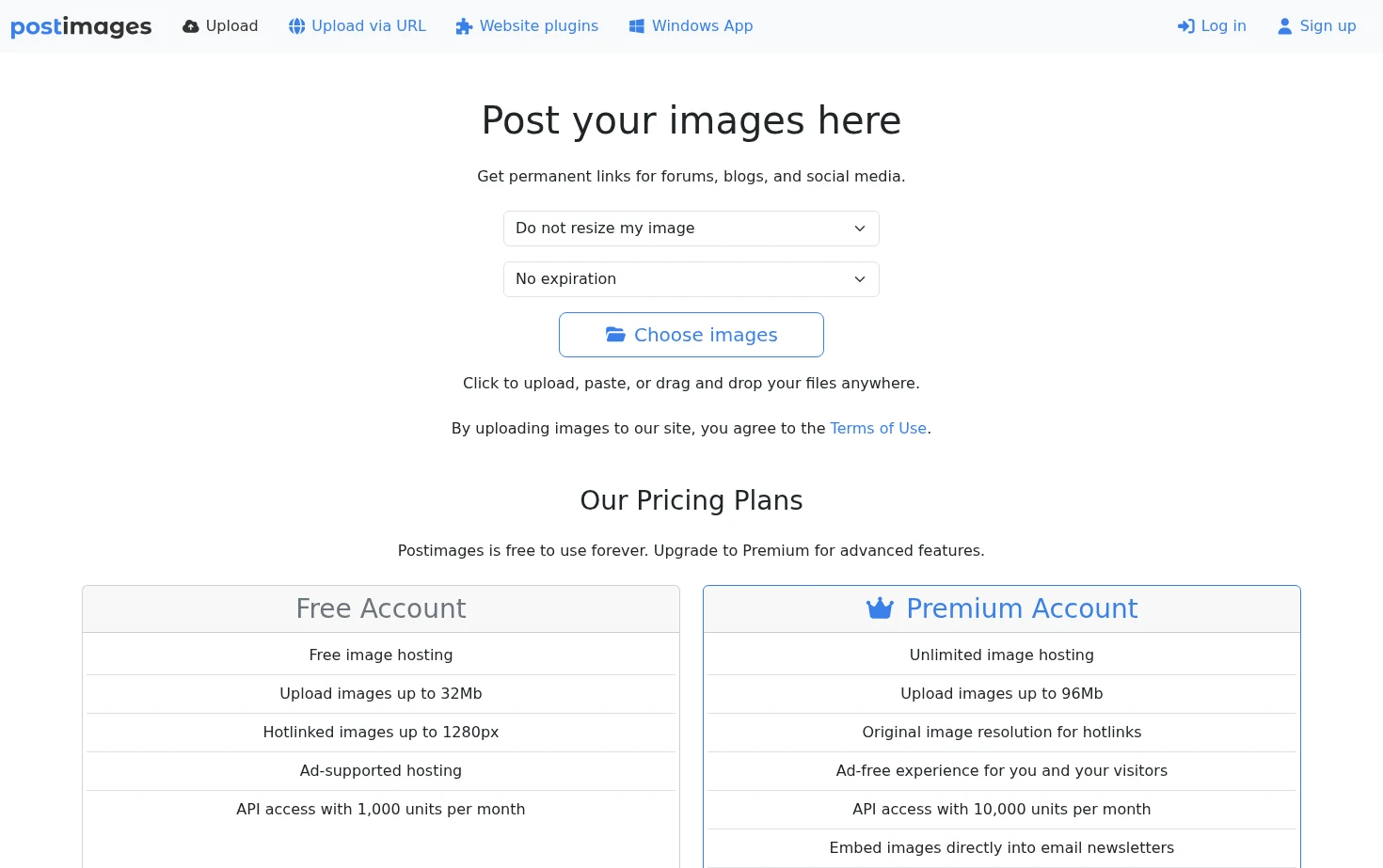 Postimages 页面快照